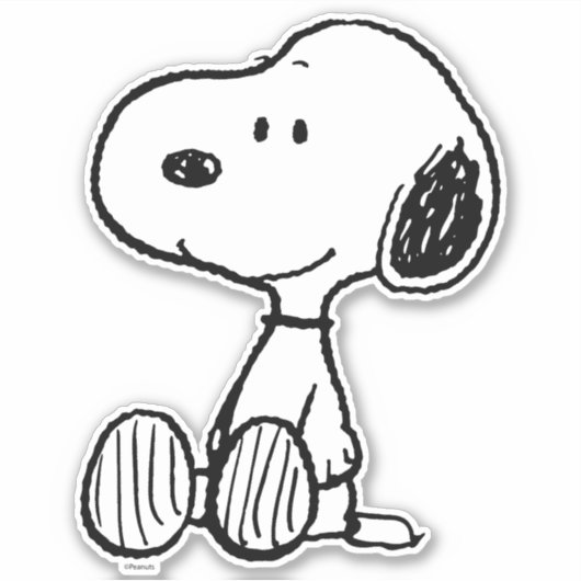 Erdnüsse | Snoopy Aufkleber (Vorderseite)