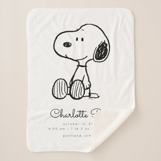 Erdnüsse | Snoopy Baby Sherpadecke (Vorderseite)