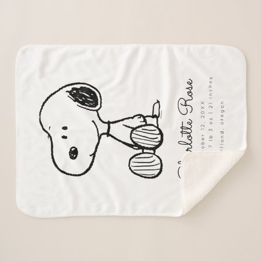 Erdnüsse | Snoopy Baby Sherpadecke (Vorderseite (Horizontal))