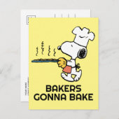 Erdnüsse | Snoopy Backkost Postkarte (Vorne/Hinten)
