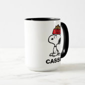 Erdnüsse | Snoopy Balancing | Name hinzufügen Tasse (VorderseiteRechts)