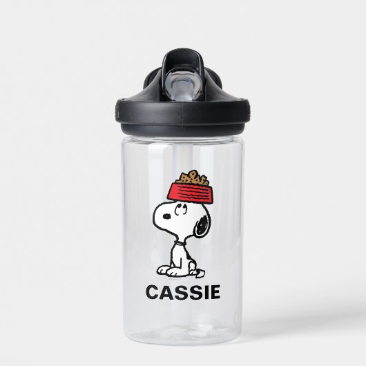 Erdnüsse | Snoopy Balancing | Name hinzufügen Trinkflasche (Vorne)