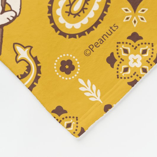 Erdnüsse | Snoopy Bandana Cowboy Fleecedecke (Ecke)
