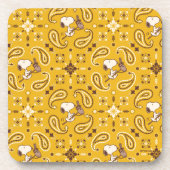 Erdnüsse | Snoopy Bandana Cowboy Getränkeuntersetzer (Vorderseite)