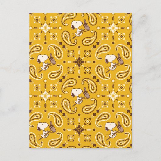 Erdnüsse | Snoopy Bandana Cowboy Postkarte (Vorderseite)
