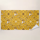 Erdnüsse | Snoopy Bandana Cowboy Strandtuch (Vorderseite)