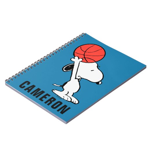 Erdnüsse | Snoopy Basketball Hoop Shot Notizblock (Linke Seite)