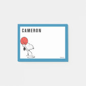 Erdnüsse | Snoopy Basketball Hoop Shot Post-it Klebezettel (Vorderseite)