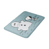 Erdnüsse | Snoopy baut einen Schneemann Badematte (Schrägansicht)