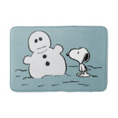 Erdnüsse | Snoopy baut einen Schneemann Badematte (Vorderseite)
