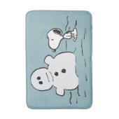 Erdnüsse | Snoopy baut einen Schneemann Badematte (Vorderseite Vertikal)