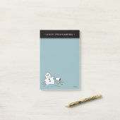 Erdnüsse | Snoopy baut einen Schneemann, der deine Post-it Klebezettel (Auf Schreibtisch)