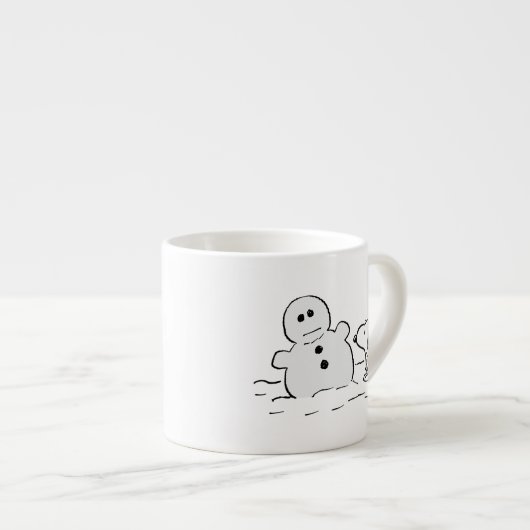Erdnüsse | Snoopy baut einen Schneemann Espressotasse (Vorderseite Rechts)