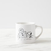 Erdnüsse | Snoopy baut einen Schneemann Espressotasse (Rechts)