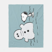 Erdnüsse | Snoopy baut einen Schneemann Fleecedecke (Vorderseite)