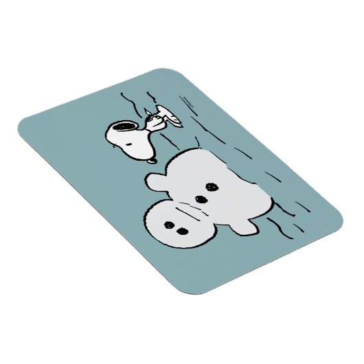 Erdnüsse | Snoopy baut einen Schneemann Magnet (Rechte Seite)