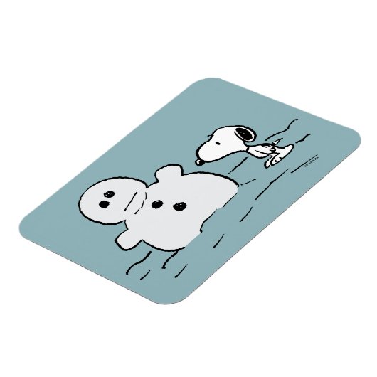 Erdnüsse | Snoopy baut einen Schneemann Magnet (Linke Seite)