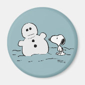 Erdnüsse | Snoopy baut einen Schneemann Magnet (Vorne)