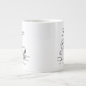 Erdnüsse | Snoopy baut einen Schneemann | Name hin Jumbo-Tasse (Vorderseite)