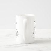 Erdnüsse | Snoopy baut einen Schneemann | Name hin Porzellantasse (Rückseite)