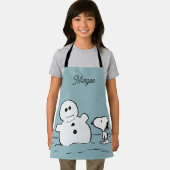 Erdnüsse | Snoopy baut einen Schneemann | Name hin Schürze (Insitu)