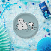 Erdnüsse | Snoopy baut einen Schneemann Pappteller (Party)