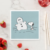 Erdnüsse | Snoopy baut einen Schneemann Serviette (Beispiel)