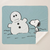 Erdnüsse | Snoopy baut einen Schneemann Sherpadecke (Vorderseite (Horizontal))
