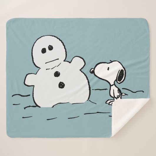 Erdnüsse | Snoopy baut einen Schneemann Sherpadecke (Vorderseite (Horizontal))