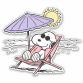Erdnüsse | Snoopy Beach Aufkleber (Vorderseite)