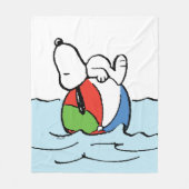 Erdnüsse | Snoopy Beach Ball Beach Fleecedecke (Vorderseite)