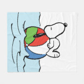 Erdnüsse | Snoopy Beach Ball Beach Fleecedecke (Vorderseite (Horizontal))