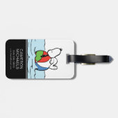 Erdnüsse | Snoopy Beach Ball Beach Gepäckanhänger (Rückseite horizontal)
