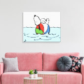 Erdnüsse | Snoopy Beach Ball Beach Leinwanddruck (Insitu (Wohnzimmer))
