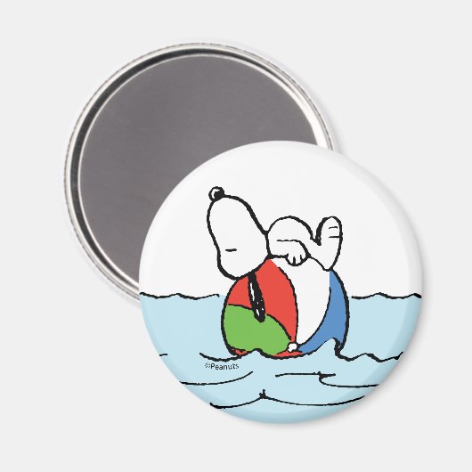 Erdnüsse | Snoopy Beach Ball Beach Magnet (Vorderseite/Rückseite)