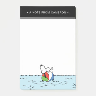 Erdnüsse Snoopy Beach Ball Beach Post-it Klebezettel