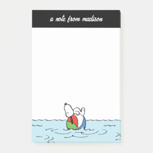 Erdnüsse Snoopy Beach Ball Beach Post-it Klebezettel