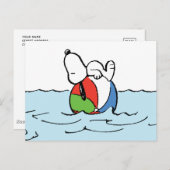 Erdnüsse | Snoopy Beach Ball Beach Postkarte (Vorne/Hinten)