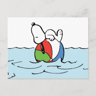 Erdnüsse | Snoopy Beach Ball Beach Postkarte