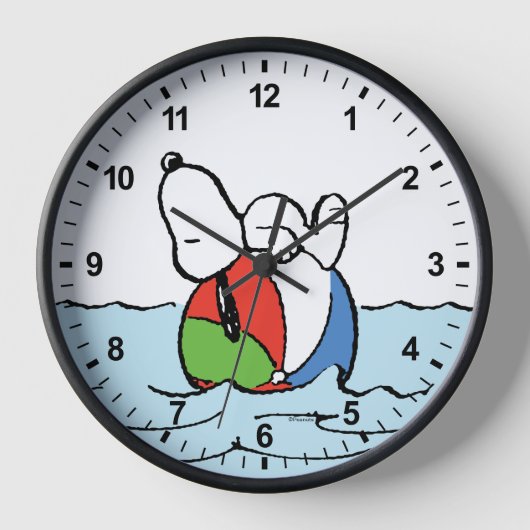 Erdnüsse | Snoopy Beach Ball Beach Uhr (Vorderseite)