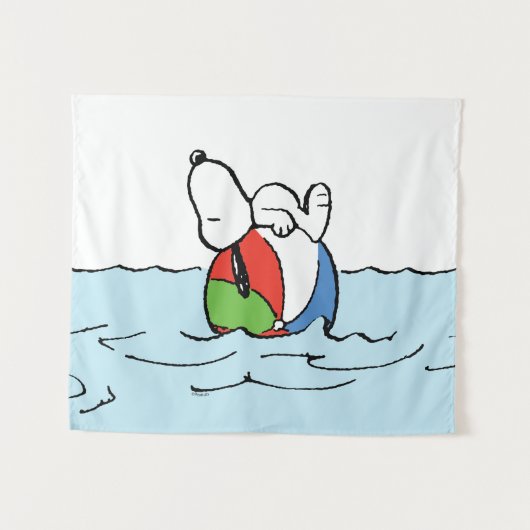 Erdnüsse | Snoopy Beach Ball Beach Wandteppich (Vorderseite (Horizontal))