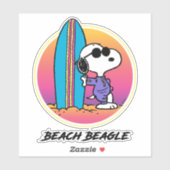 Erdnüsse | Snoopy Beach Beagle Aufkleber (Blatt)