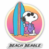 Erdnüsse | Snoopy Beach Beagle Aufkleber (Vorderseite)