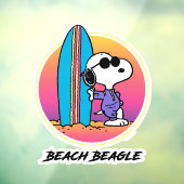 Erdnüsse | Snoopy Beach Beagle Fensteraufkleber (Blatt 3)