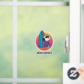 Erdnüsse | Snoopy Beach Beagle Fensteraufkleber (Zuhause)