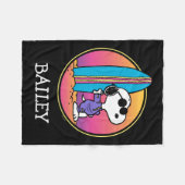 Erdnüsse | Snoopy Beach Beagle Fleecedecke (Vorderseite (Horizontal))