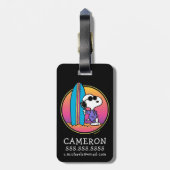 Erdnüsse | Snoopy Beach Beagle Gepäckanhänger (Rückseite vertikal)