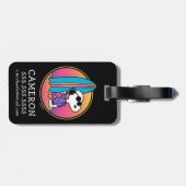 Erdnüsse | Snoopy Beach Beagle Gepäckanhänger (Rückseite horizontal)