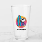 Erdnüsse | Snoopy Beach Beagle Glas (Vorderseite)