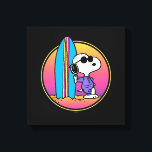 Erdnüsse | Snoopy Beach Beagle Leinwanddruck<br><div class="desc">Karo in diesem niedlichen Peanuts-Design mit Snoopy am Strand.</div>